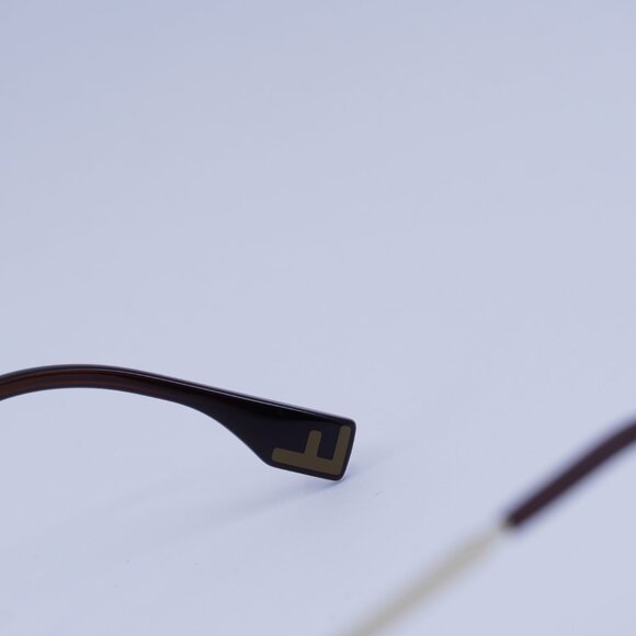 Fendi FE40060U 10G FENDI SKY Sunglasses Gold Round Frame, Brown Lenses - Picture 9 of 12